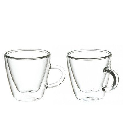 Grosche Turin Double Walled Espresso Cups (Set of 2) - 2.4 oz