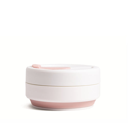 Stojo Collapsible Pocket Cup - White/Rose