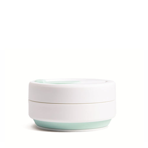 Stojo Collapsible Pocket Cup - White/Mint