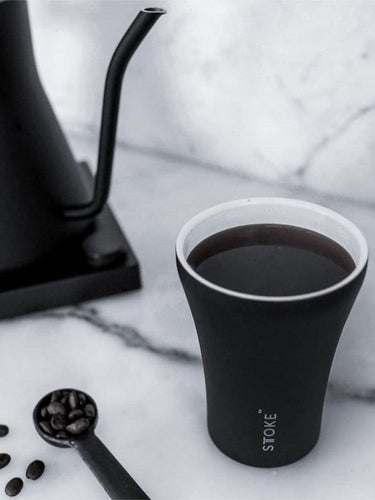 Sttoke Ceramic Reusable Cup (8oz/240ml) - Luxe Black