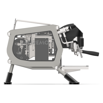 Sanremo Cafe Racer Naked Slim Espresso Machine - 2 Groups - Black (representative slim-body side view; final black render to follow)