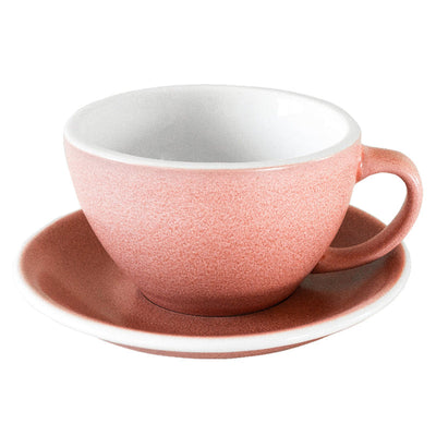 Loveramics Egg Cafe Latte Cup and Saucer - 1 Set -300 ml - Cinnabar