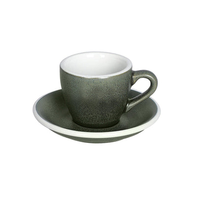 Loveramics Egg Espresso Cup and Saucer - 1 Set - 80 ml - Forest