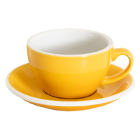 Loveramics Egg Cappuccino Cup and Saucer - Set of 1 x 250 ml - Yellow