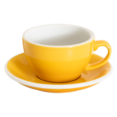 Loveramics Egg Cappuccino Cup and Saucer - Set of 1 x 250 ml - Yellow