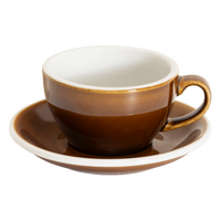 Loveramics Egg Cappuccino Cup and Saucer - Set of 1 x 250 ml - Caramel