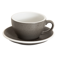Loveramics Egg Cappuccino Cup and Saucer - Set of 1 x 250 ml - Granite