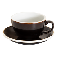 Loveramics Egg Cappuccino Cup and Saucer - Set of 1 x 250 ml - Gunpowder