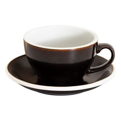 Loveramics Egg Cappuccino Cup and Saucer - Set of 1 x 250 ml - Gunpowder