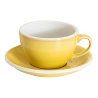 Loveramics Egg Cappuccino Cup and Saucer - Set of 1 x 250 ml - Butter Cup