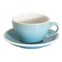 Loveramics Egg Cappuccino Cup and Saucer - Set of 1 x 250 ml - Ice Blue