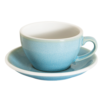 Loveramics Egg Cappuccino Cup and Saucer - Set of 1 x 250 ml - Ice Blue