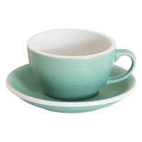 Loveramics Egg Cappuccino Cup and Saucer - Set of 1 x 250 ml - Emerald