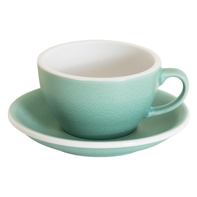 Loveramics Egg Cappuccino Cup and Saucer - Set of 1 x 250 ml - Emerald