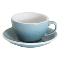 Loveramics Egg Cappuccino Cup and Saucer - Set of 1 x 250 ml - Glacier
