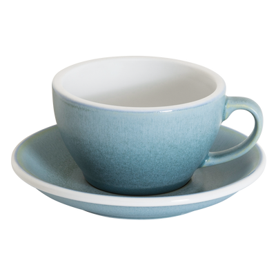 Loveramics Egg Cappuccino Cup and Saucer - Set of 1 x 250 ml - Glacier