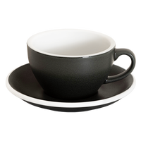 Loveramics Egg Cappuccino Cup and Saucer - Set of 1 x 250 ml - Anthracite