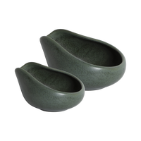 Loveramics Champions Signature Set of 2 Beans Dosing Trays - Matte Dark Green