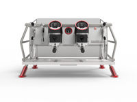Sanremo Cafe Racer Naked Espresso Machine - 2 Groups - Steel/Red