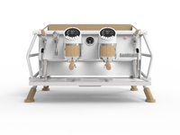 Sanremo Cafe Racer White & Wood Espresso Machine - 2 Groups