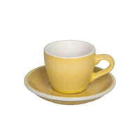 Loveramics Egg Espresso Cup and Saucer - 1 Set - 80 ml - Butter Cup