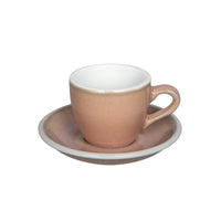 Loveramics Egg Espresso Cup and Saucer - 1 Set - 80 ml - Rose