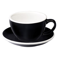 Loveramics Egg Cafe Latte Cup and Saucer - 1 Set - 300 ml - Black