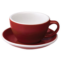 Loveramics Egg Cafe Latte Cup and Saucer - 1 Set - 300 ml - Red