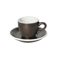 Loveramics Egg Espresso Cup and Saucer - 1 Set - 80 ml - Gunpowder