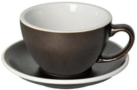 Loveramics Egg Cafe Latte Cup and Saucer - 1 Set - 300 ml -Gunpowder
