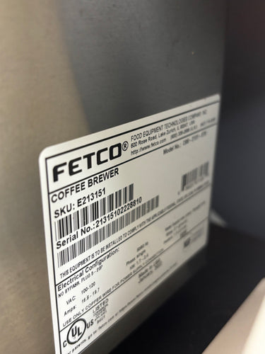 Fetco CBS-2131XTS-3L XTS Coffee Brewer |S6| - Used - 6 Month Warranty 
