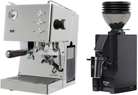 Quick Mill Pop-up Espresso Machine - Stainless Steel + Eureka Mignon Zero 55s - Matte Black Combo