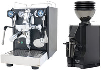 ECM Mechanika Slim PID Espresso Machine - Anthracite + Eureka Mignon Zero 55s - Matte Black Combo
