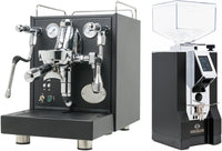 ECM Mechanika Max Espresso Machine - Black + Eureka Mignon Specialita Grinder - Black - Matte Combo