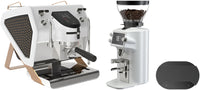 Sanremo YOU Espresso Machine - White/Copper Limited Edition + Mahlkonig E64 WS Grind By Weight Espresso Grinder - White + Mahlkonig Sync Scale Combo