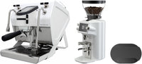 Sanremo YOU Espresso Machine - White + Mahlkonig E64 WS Grind By Weight Espresso Grinder - White + Mahlkonig Sync Scale Combo