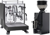 Bezzera Sole Fast Espresso Machine - Black + Eureka Mignon Zero 55s - Matte Black Combo