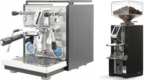 Profitec RIDE Dual Boiler Espresso Machine + Eureka Mignon Libra Espresso Grinder w/ Grind by Weight - Black Combo 