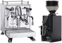 Bezzera Sole Fast Espresso Machine - Stainless Steel + Eureka Mignon Zero 55s - Matte Black Combo