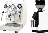 ECM Mechanika Slim PID Espresso Machine - Cream + Eureka Mignon Zero 55s - White Combo