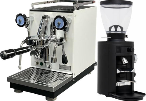 Profitec Pro 400 Espresso Machine - White + Mahlkonig X54 Allround Grinder - Black 