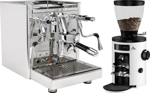 ECM Technika V Profi Espresso Machine w/ PID + Mahlkonig X54 Allround Grinder - White 