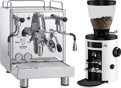 Bezzera Magica E61 Espresso Machine w/ PID + Mahlkonig X54 Allround Grinder - White 