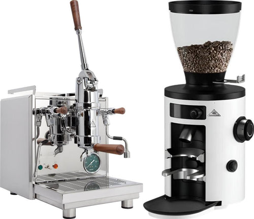 Profitec Pro 800 Espresso Machine - 2022 Version + Mahlkonig X54 Allround Grinder - White 