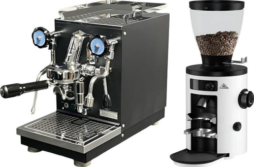 Profitec Pro 400 Espresso Machine - Black + Mahlkonig X54 Allround Grinder - White 