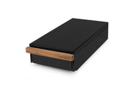 eurista Knock Drawer L - Black with Walnut Handle