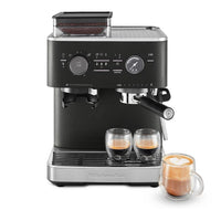 KitchenAid Semi-Automatic Espresso Machine with Burr Grinder - Cast Iron Black