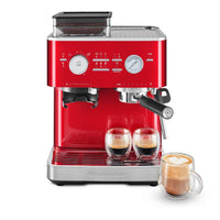 KitchenAid Semi-Automatic Espresso Machine with Burr Grinder - Candy Apple Red