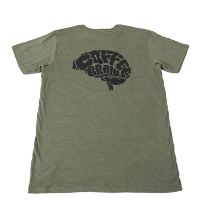 iDrinkCoffee.com 'Coffee Brain' T-Shirt - Green - 2XL