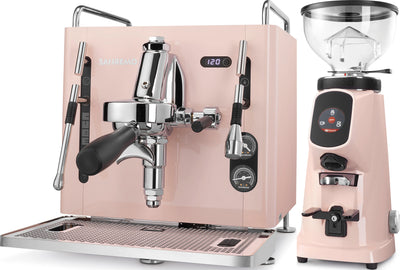 Sanremo Cube R Espresso Machine – Pink + Sanremo AllGround Burr Grinder - Pink